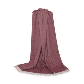 Ls Uldstue Plaid Nataly Diagonal, Red Fancy