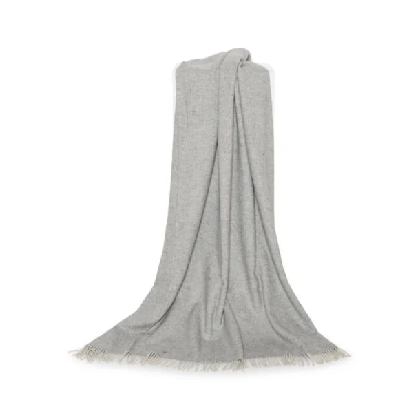 L�s� Uldstue Plaid Nataly, Silver Grey