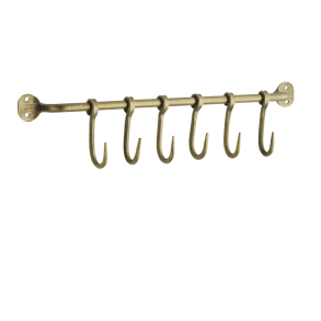 Madam Stoltz Knager�kke Med 6 Kroge, Antique Messing
