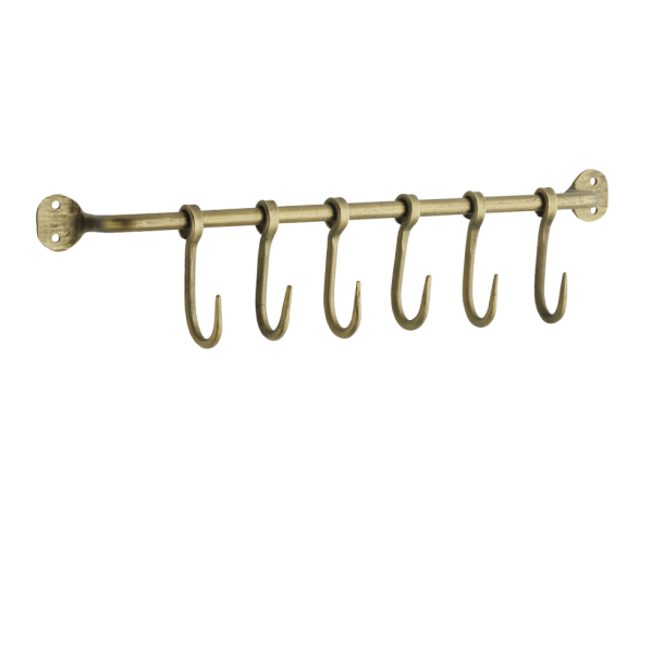 Madam Stoltz Knager�kke Med 6 Kroge, Antique Messing