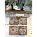 Vintage Paint Decor Clear, Cling Stamps Linear Floral
