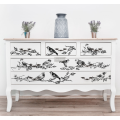 Vintage Paint Redesign decor transfers birds berries  60,96x86,36 cm.