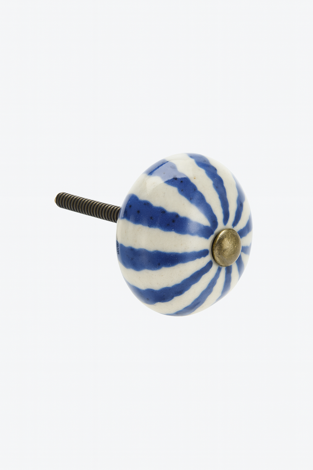 Madam Stoltz Håndmalet Porcelæn Knop, Blå