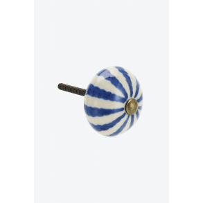 Madam Stoltz H�ndmalet Porcel�n Knop, Bl�