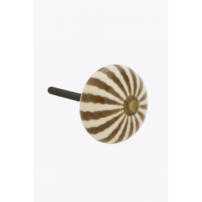  Madam Stoltz H�ndmalet Porcel�n Knop, Brun