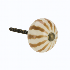  Madam Stoltz H�ndmalet Porcel�n Knop, Brun