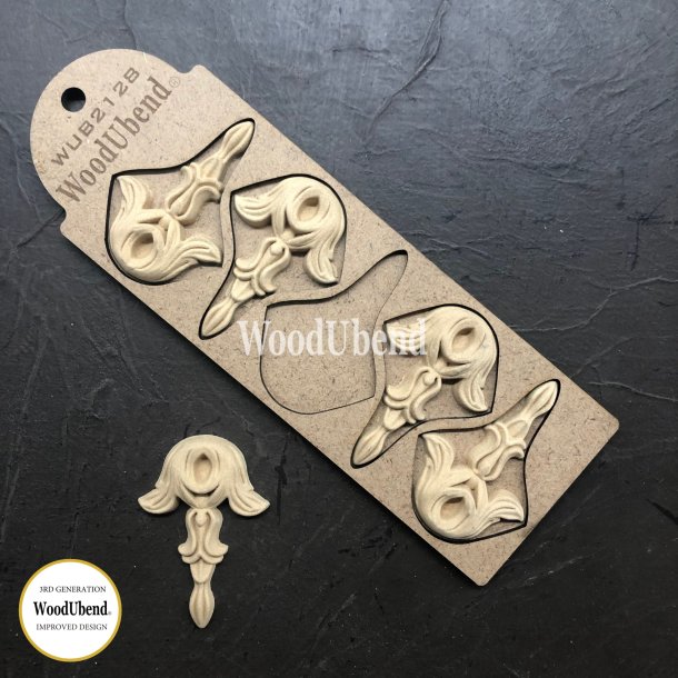 WoodUbend Trudskring Dekoration, 6,7x4,5 cm.