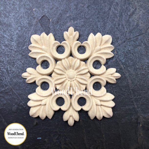 WoodUbend Blomsterfirkantet, 7,5 x 7,5cm.
