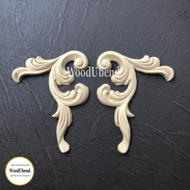 WoodUbend Trudskring, Hjrne st af 2 stk., 8,5x11 cm.
