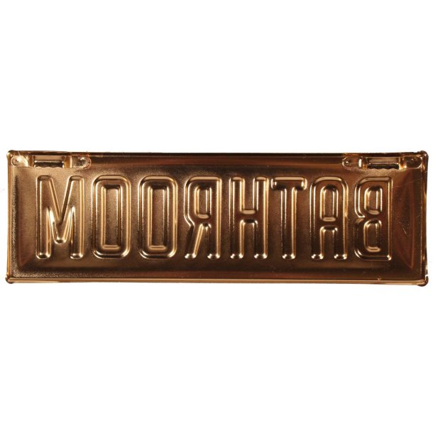 La Finesse Metalskilt Bathroom