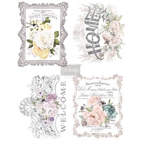 Vintage Paint Redesign decor transfers floral home 27,94 x 38,10 cm. each design