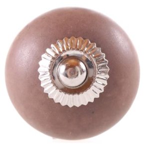 La Finesse Ensfarvet Rund Knop, Brun