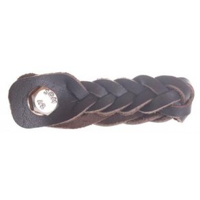 La Finesse Flettet Knop Lder - Sort