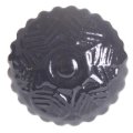 La Finesse Rund Keramik Blomst Knop, Sort 