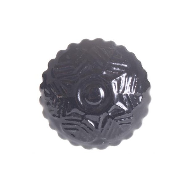 La Finesse Rund Keramik Blomst Knop, Sort 