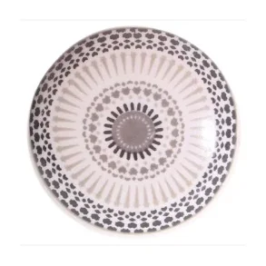 La Finesse Keramik Knop, Hvid/Lysegr