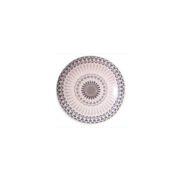 La Finesse Keramik Knop, Hvid/Lysegr