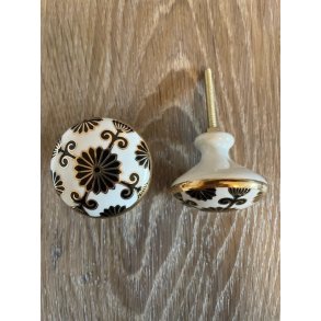 La Finesse Knop, Sort & Guld m�nster