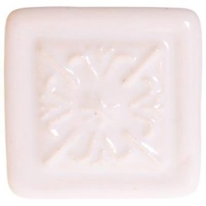 La Finesse Firkantet Keramik Deko Knop, Hvid