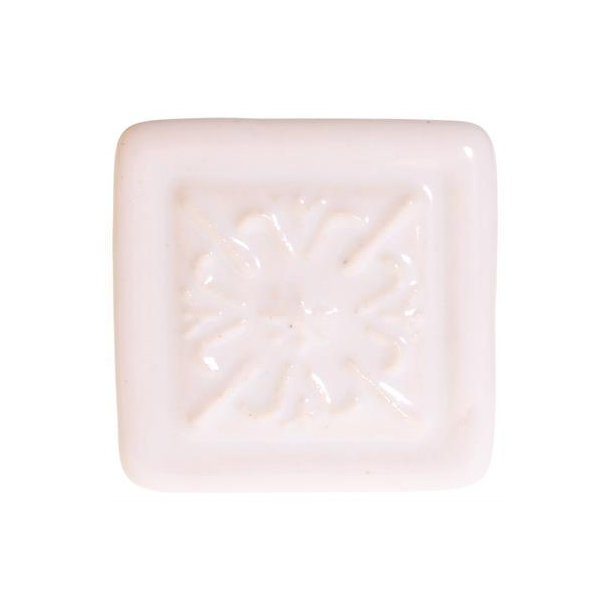 La Finesse Firkantet Keramik Deko Knop, Hvid