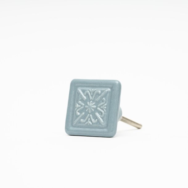 La Finesse Firkantet Keramik Knop, Gr� Bl�