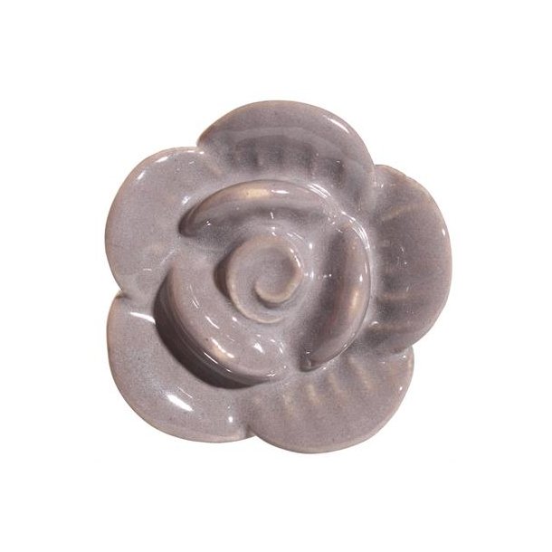 La Finesse Keramik Knop, Brun Blomst