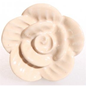 La Finesse Keramik Knop, Creme Blomst