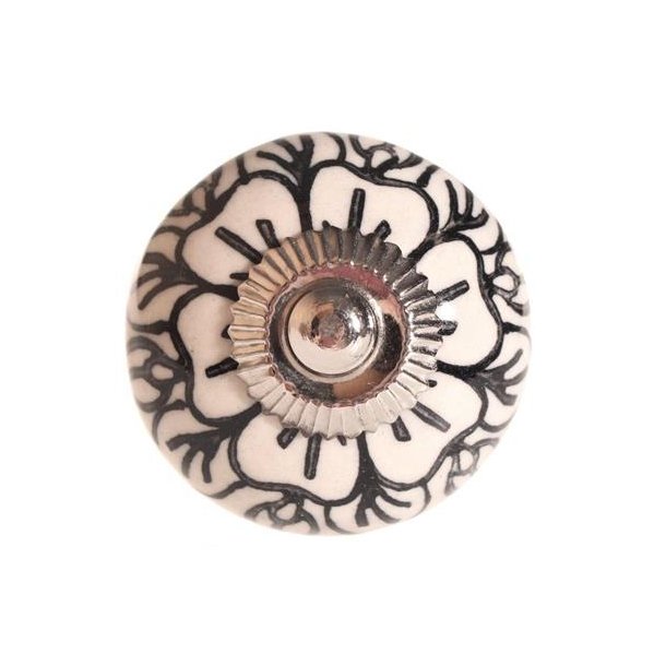 La Finesse Knop Porcel�n Sort M�nster