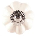 La Finesse Keramik Knop, R�hvid Blomst