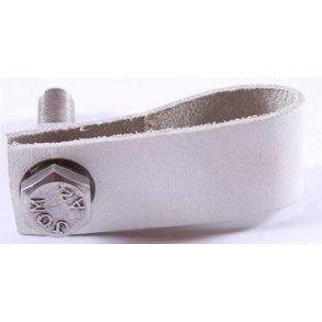 La Finesse Flad Knop Lder, Hvid