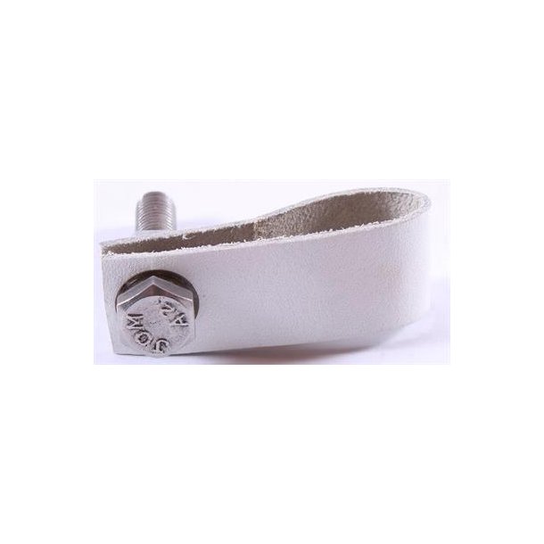 La Finesse Flad Knop L�der, Hvid