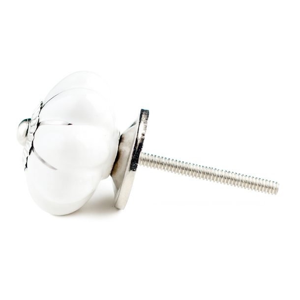 La Finesse Hvid Knop Med S�lv Striber