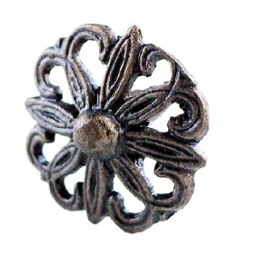 La Finesse Metal Knop, Brun Blomst