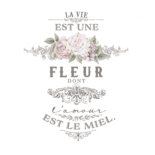 Vintage Paint Redesign decor transfers lamour est le miel 26x 35 cm