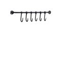 Madam Stoltz Knager�kke Med 6 Kroge, Sort