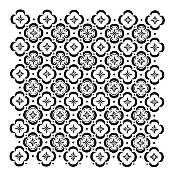 WoodUbend Posh Chalk Stencil Floor Tile