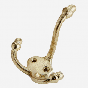 Madam Stoltz 3-dobbelt knage i jern med knopper, Gold