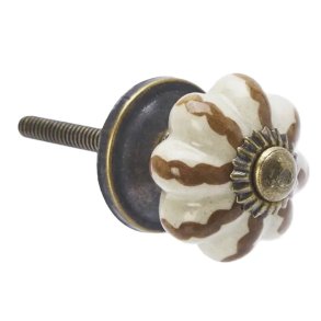 Madam Stoltz Hndmalet Greb, Hvid og Brun