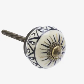 Madam Stoltz H�ndmalet Greb, Hvid og Sort