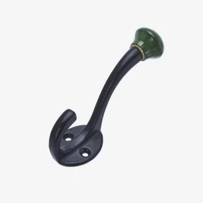 Madam Stoltz Dobbelt Sort Jern Knage Med Grn Porcelns Knop