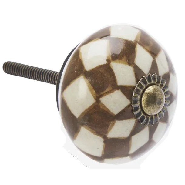 Madam Stoltz H�ndmalet Greb, Brun og Hvid