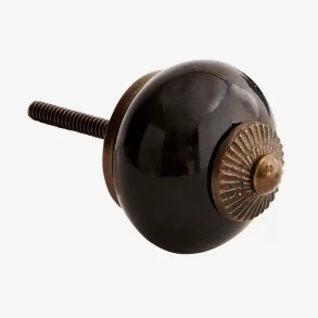 Madam Stoltz Keramik Knop, Sort