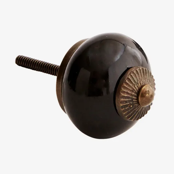 Madam Stoltz Keramik Knop, Sort