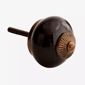 Madam Stoltz Keramik Knop, Sort