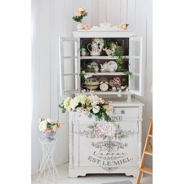 Vintage Paint Redesign decor transfers lamour est le miel 26x 35 cm